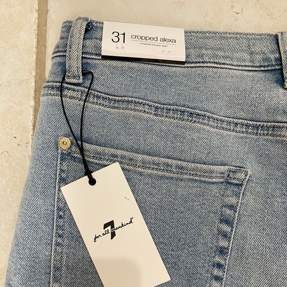 7 for All Mankind Luxe Vintage Alexa High Rise Cropped Jeans - Picture 6 of 12